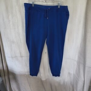 Ralph Lauren Men's/ Women's XL  Blue Drawstring Jogger Pants Ribbing At Ankles